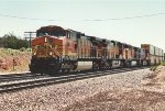 Stack train rolls west